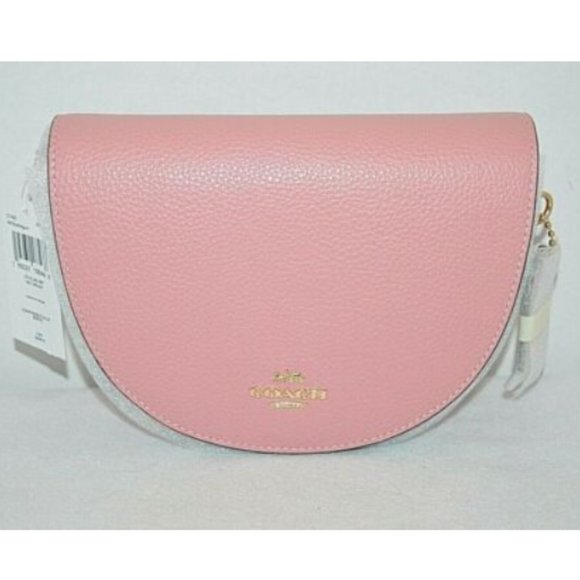 New Coach Ellen Crossbody Handbag Leather  Pink - Picture 2 of 9